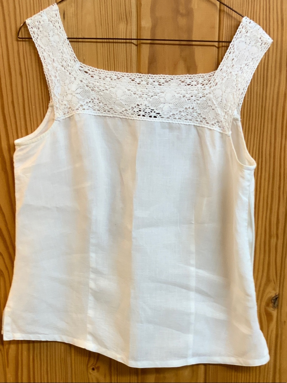 Grace Elements White Crochet Yoke Camisole